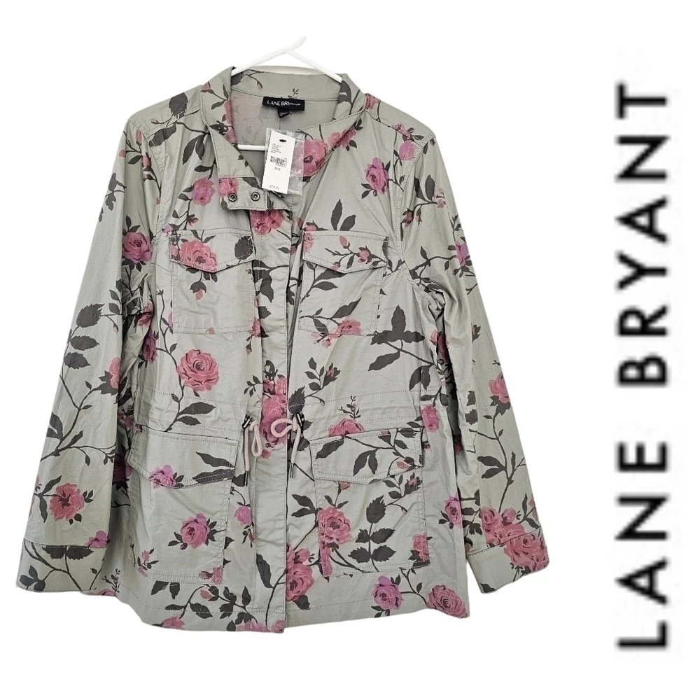 LANE BRYANT Floral military jacket size 10/12 NWT - Picture 11 of 11